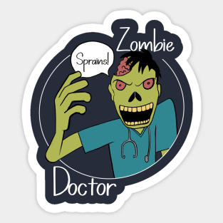 Halloween Zombie Doctor gift Sticker